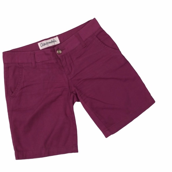 FUCHSIA PLAIN FRONT LOW RISE SHORTS